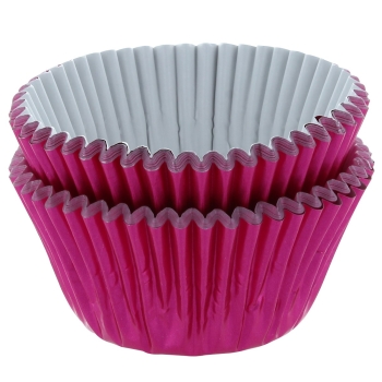 Cupcake Baking Cases - Metallic Pink